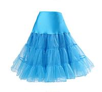 Boolavard® 50s Petticoat Vintage Retro Hoop Falda Falda Enagua para la Boda Vestido Nupcial Rockabilly de Novia (L-XXL, Azul Claro)