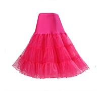 Boolavard® 50s Petticoat Vintage Retro Hoop Falda Falda Enagua para la Boda Vestido Nupcial Rockabilly de Novia (XS-M, Rosa Oscuro)