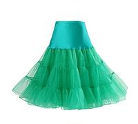 Boolavard® 50s Petticoat Vintage Retro Hoop Falda Falda Enagua para la Boda Vestido Nupcial Rockabilly de Novia (XS-M, Verde)