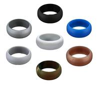 Boolavard Anillo de Bodas de Silicona para Hombres y Mujeres asequible Banda de Goma de Silicona