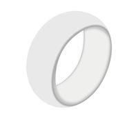 Boolavard anillo de bodas de silicona para hombres y mujeres asequible banda de goma de silicona, paquete de 7, 5 paquetes y singles - blanco, gris, plata, azul (Blanco, 10-19.80mm)