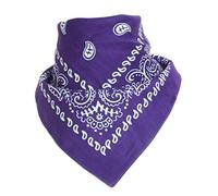 Boolavard - Bandanas estampadas, 100% algodón; pack individual, de 6 o de 12 morado talla única