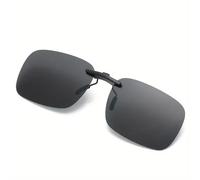 Boolavard Clip en Visión Nocturna Polarizada, gafas de sol de Conducción Bloqueador UV 400 para usar sobre gafas Graduadas (Negro)