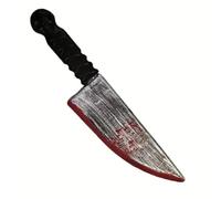 Boolavard Cuchillo de utilería grande de 40 cm, cuchillo de plástico para Halloween, ideal para disfraces de payaso terrorífico o asesino en serie