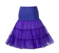 Boolavard Enaguas estilo retro rockabilly años 50, rojo, negro, color blanco, azul, rosa morado Talla única