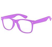 Boolavard Gafas de sol Nerd al estilo de las Gafas Unisex Retro Vintage: 45 Modelos para elegir (lila claro)