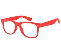 Boolavard Gafas de sol Nerd al estilo de las Gafas Unisex Retro Vintage: 45 Modelos para elegir (Luz roja)