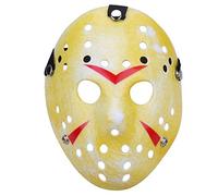 Boolavard Horror Disfraz de Halloween Máscara de hockey Fiesta Cosplay Atrezzo (Amarillo)
