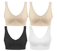 Boolavard Pack 4 Bra - el Confort Bra. Primera Calidad - Garantizada Mejor en el Mercado S-XXXL!