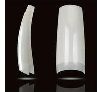 Boolavard Puntas de media uña - 500 piezas de puntas de uñas postizas 10 tamaños Punta artificial de gel suave Manicura (Natural, 500Pcs)