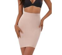 Boolavard Shapewear Vestido Slip para Debajo de los Vestidos Medio Deslizamiento Control de Barriga Sin Costuras Adelgazar Slip Body Shaper