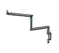 Boom Arm - 25,2 x 3,94 pulgadas, Shock Absorbing Clamp 360 grados Rotating | Boom Micrófono Arm For Singing Studio Music Computer Desktop Content Podcasting