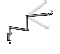 Boom Arm, Clamp Holder Featuring Shock Absorbing Rotation, Microphone Stand with Adjustable Joints, Recording Equipment for Podcasting Studio Music Singing Desktop Content Computer