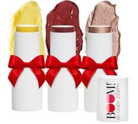 BOOM! by Cindy Joseph Boomstick Trio, incluye barra de rubor en bayas, barra iluminadora y barra hidratante, paquete de 3 barras de maquillaje veganas multiuso para pieles maduras