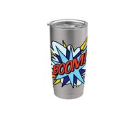Boom Comic Pop Art Moderno Divertido Diseño Retro Vaso térmico de acero inoxidable de doble pared