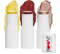 BOOM! de Cindy Joseph Boomstick Trio - Paquete de 3 Barras de Maquillaje Boom - Barra de Rubor en Berry, Barra Iluminadora y Barra Humectante - Maqui