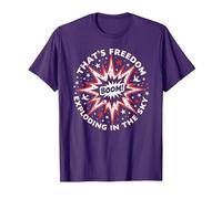 ¡Boom! Esa es la Libertad explotando en el Cielo Camiseta, Hombre, Morado, XXL