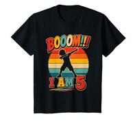 Boom I Am 5 Cumple 5 años, Dabbing Boy Retro Camiseta
