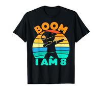 Boom I'm 8 Years Old Party Dabbing para niños de 8 años Camiseta