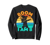 Boom I'm 8 Years Old Party Dabbing para niños de 8 años Sudadera