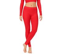 BOOM Prime Leggings de Gimnasia para niñas, Mallas de Ballet sin pies, elásticos, elásticos, para niños, PE, Danza, Deportes, Mallas atléticas (Rojo, 5-6)
