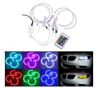 BOOMBOOST 4Pcs Luz del Anillo del Coche RGB LED mira el xenón de la Linterna Multi-Color Ángel de Ojos
