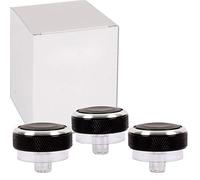 BOOMBOOST Aleación de Aluminio Perilla del Aire Acondicionado del Coche Botón de Control del Interruptor 3Pcs / Set Negro