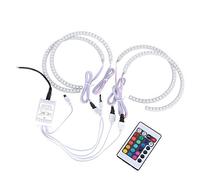 BOOMBOOST Anillo de luz LED RGB Angel Eyes Halo de 131 mm, Luces de circulación Diurna Multicolor, 4 Unidades
