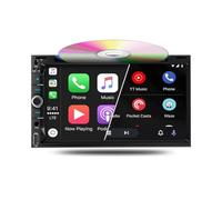 BOOMBOOST CarPlay inalámbrico y Android Auto estéreo para automóvil con Reproductor de CD/DVD, Radio para automóvil de Doble DIN de 6.95 Pulgadas Compatible con Bluetooth Am/FM Mirror Link USB/TF/AUX