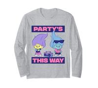 Boombox de los Trolls de Esta Manera de Fiesta Manga Larga