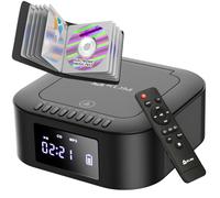 Boombox E1 Reproductor CD Portátil con Subwoofer y Estuche, Radio FM