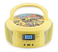 Boombox portátil | Radio FM | AUX-In | CD/CD-R | USB | Conector para auriculares | Sistema compacto | Reproductor de CD | Radio CD | Sistema estéreo | Radio infantil | Boombox (amarillo glamo)