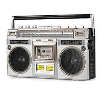 Boombox retro con Bluetooth, reproductor de CD, reproductor de cassette, radio FM/DAB+, grabación USB y grabadora de cassette - perfecto para reuniones familiares y viajes