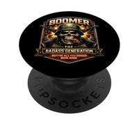 Boomer Generation Badass Antes de Que nacieran Mariquitas Calavera PopSockets PopGrip Adhesivo