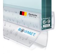 BOOMET Junta de ducha prémium de 6 - 9 mm, junta para puertas de ducha, junta para puerta de cristal transparente, resistente labio de ducha para cabinas de ducha, junta inferior (4 unidades, 80 cm)