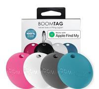 Boompods Boomtag Tracker Tag 4 Unidades, buscadores de artículos, Dispositivos Inteligentes de Seguimiento Bluetooth, rastreador de Equipaje para Maletas, niños, Mascotas, Billetera, buscador de llav