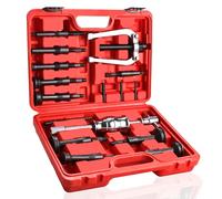 BOOMSTART 16pzs Extractor Rodamientos Internos, 5-58 mm Extractor de Rodamiento Interior, Extractor Cojinetes Ciegos con Martillo para Rodamiento Internos de Caja de Cambios Rueda Moto Coche (Rojo)