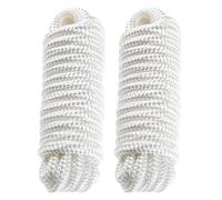 BOOMSTART 2 cuerdas de amarre para barco de 16 mm con ojo de nailon, doble trenzado, 16 mm de diámetro, 7,62 m, ojo 38 cm, carga de rotura: 3970 kg, color blanco