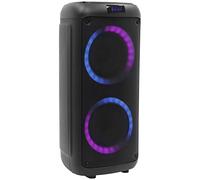 BoomTone DJ Boomaster 300 Altavoz Bluetooth luminoso LED portátil potente 250W, Altavoz Karaoke, Bluetooth inalámbrico, TWS, Recargable USB, sintonizador, lector USB/tarjeta SD.