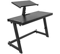 BoomToneDJ, estación DJ, mueble con soporte integrado ajustable para PC, marco de acero Z, fácil de usar, transportable, perfecto para controlador USB DJ, desmontable y transportable fácilmente.