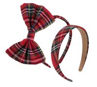 BOOMTOP 2pcs Diadema Mujer Navidad de Lazo, Diadema Vintage Navidad Niñas, Diademas Anchura Rayas Fiesta Disfraz Navideña Mujer Niñas Pelo Cumpleaños Regalo