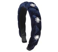 BOOMTOP Diadema Edelweiss Oktoberfest, Diadema Anchas con Flores Edelweiss, Diadema Tejida Edelweiss, Diadema Pelo Mujer Tela Suave, Diadema Fiesta Mujer para Carnaval Boda Disfraz Oktoberfest Mujer