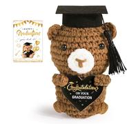 BOOMTOP Graduación, Oso Graduación con Sombrero de Diploma, Osito Pelucha Graduación, Peluche de Examen con Tarjetas/Cajas para Graduación Regalo, Mini Oso Figura