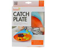 Boon Catch Plate With Spill Catcher - Orange/Blue, by Boon