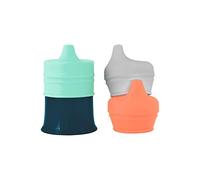 Boon SWAP - Juego de cucharas para bebé, menta, silicona y acero para niños, cuchara de doble extremo, autoalimentadores, adecuado para bebés de 4 meses en adelante