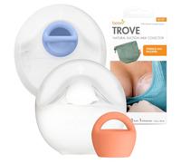 Boon Trove - Extractor de leche manual de silicona - Extractor de leche materna manos libres - Colector de leche materna con bolsa de viaje - 2 unidades