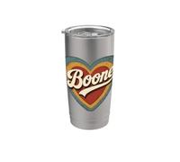Boone Retro Vintage Heart Love Typography Design Vaso térmico de acero inoxidable de doble pared