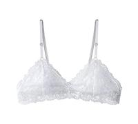 Boop Tape Sujetador de para Mujer, Camisola, Sujetadores, Copa en el Pecho, Ropa Interior cómoda Femenina Sexy, Chaleco, Bralette de Encaje Floral, lencería Cinta para Pecho Transparente (White, L)