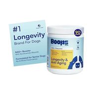 Boops Pets Precursor NAD+ y suplemento para perros mayores - 90 tabletas masticables suaves con vitaminas - Alternativa Nmn para Longevidad, antienvejecimiento y energía - Riboside Di