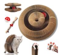 Boopz - Pelota para gatos, rascador flexible para gatos con bola de campana y aventura en pista, juguete rascador de órgano mágico, ejercicio físico mental interactivo y transformable para gatos (1